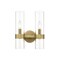 Z-Lite Datus 2 Light Wall Sconce, Rubbed Brass & Clear 4008-2S-RB - alternate 7